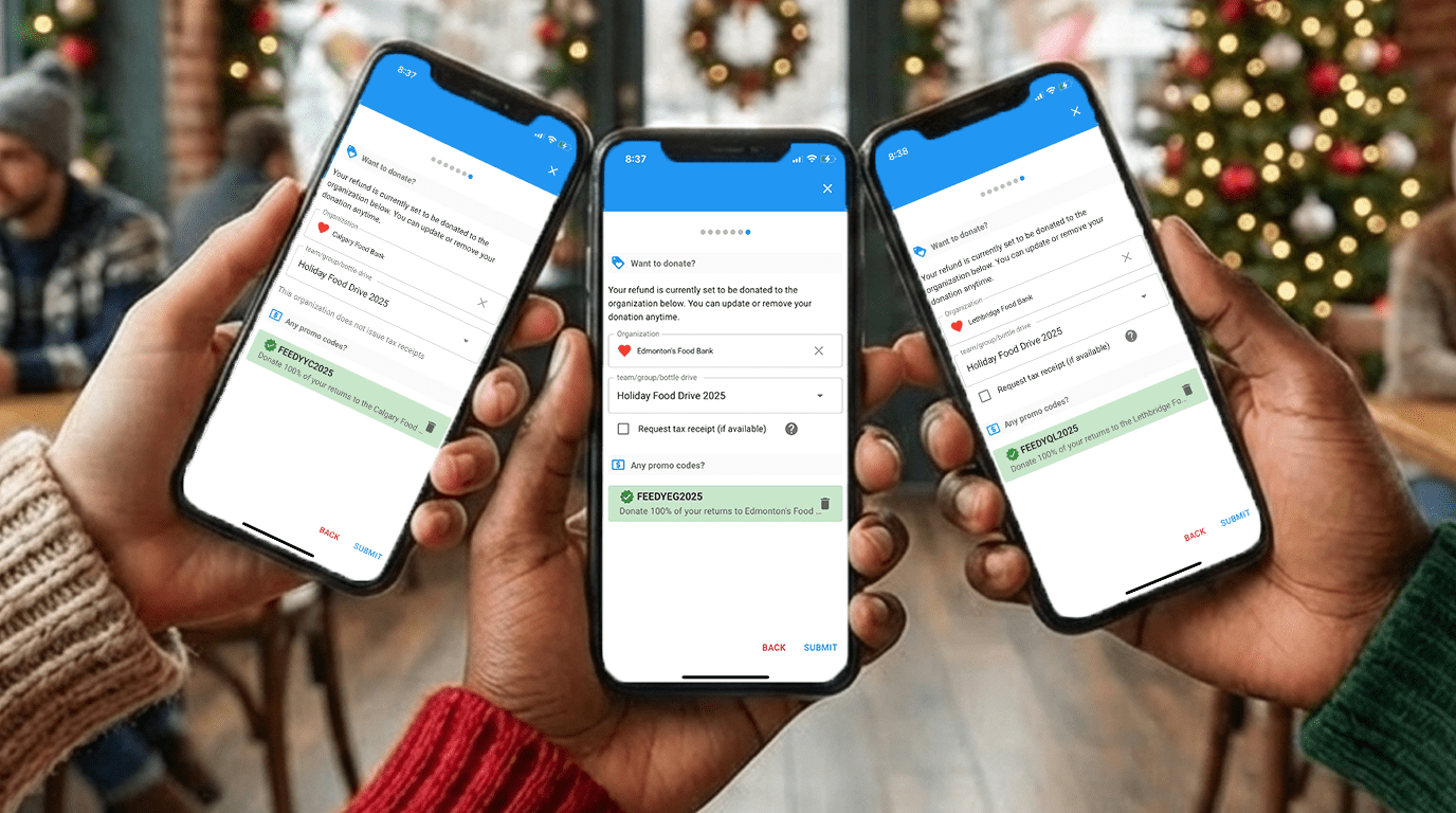 SkipTheDepot App Bottle Donation Setup