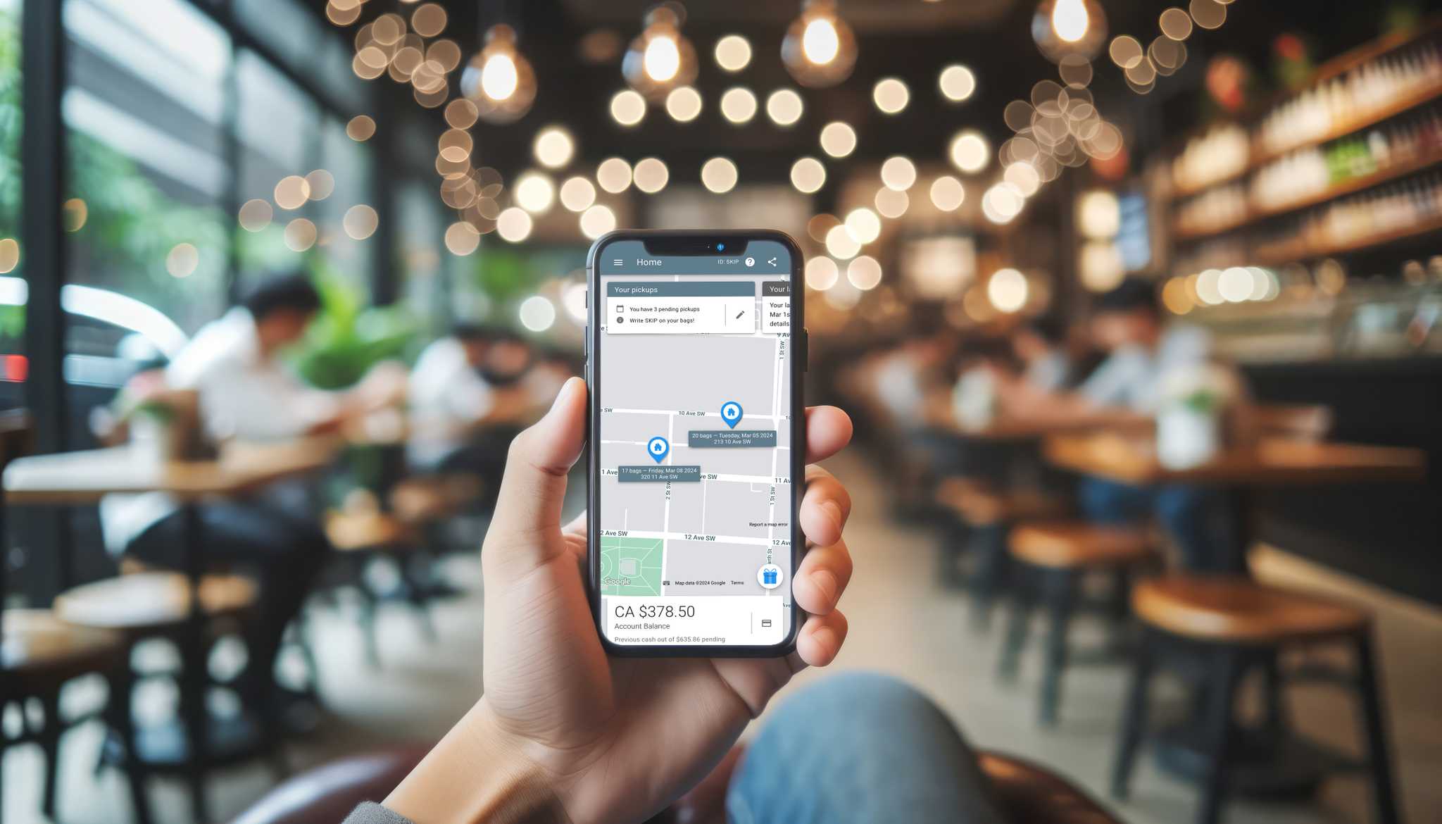 Schedule a bottle depot pickup from home using the SkipTheDepot mobile app in Alberta